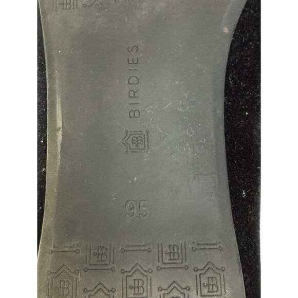 Birdies The Starling Ballet Flat Womens 9.5 Black Cotton Velvet Slip On Slipper - Picture 9 of 9